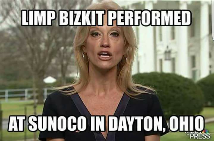 This image has an empty alt attribute; its file name is Kellyane-Conway-Limp-Bizkit-at-Sunoco-alternative-facts-meme.jpg